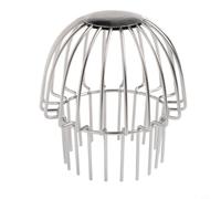 Couvercle en maille en acier inoxydable 304 pour gouttière et évacuation du sol du toit empêche l'encrassement avec un débit d'eau rapide - Tube argenté de 75 mm (160 tubes)