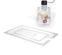 HENDI Couvercle Gastronorme avec découpe pour stick sous vide, GN 1/2, Transparent, 265x325mm