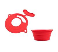 Couvercle en silicone de qualité supérieure résistant aux éclaboussures et tasse à mesurer - Convient pour une cuisson sans effort