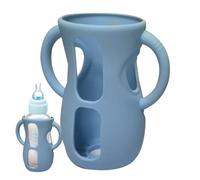 Couvercle en silicone pour biberons en verre, couvercle en silicone pour biberons en verre | Porte-bouteille avec poignées, quand il est sûr et couvercle antichoc, porte-bouteille, protège
