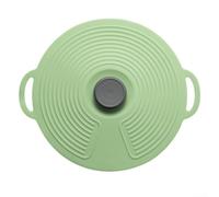 Couvercle en silicone pour conservation des aliments avec joint résistant à l'huile et anti-déversement, adapté pour la cuisinière et le micro-ondes, poignée ergonomique pour une utilisation facile