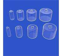 Couvercle en tube de quartz - Couvercle de four en tube résistant aux hautes températures - Couvercle de four en verre de quartz transparent (50 x 65)