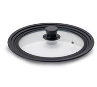 IBILI 970810 Couvercle en Verre 24/26/28 cm Transparent/Noir