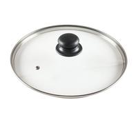 Vilde Couvercle en verre 26 cm – Résistant à 200°C – Bordure inox – Compatible lave-vaisselle