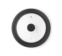 IBILI Couvercle en verre 970810 avec bord en silicone 24/26/28 cm Transparent/Noir