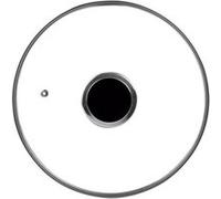 Couvercle en verre avec bouton inox 32 cm -