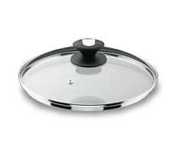 Lacor Couvercle en verre 71916 – bord inox, trou vapeur, Ø 16 cm