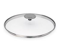 Couvercle en verre bombé Platine 24 cm Cristel