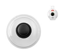 Couvercle En Verre Bombé Poignée Noire 3333 16 Transparent Ballarini