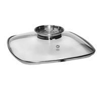 Couvercle en verre carré 28 cm avec fonction arà´me | Acier inoxydable