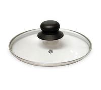 Couvercle en verre BAUMALU 32 cm - bouton bakélite - trou vapeur