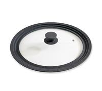 Couvercle en verre et silicone noir multidiamètre 28, 30 et 32 cm Mathon
