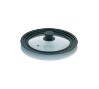 Couvercle en verre - KELA - Adaptable 22/24/26 cm - Silicone noir - Résistant à la chaleur