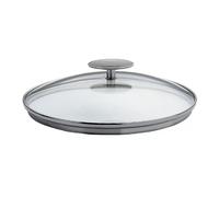 Cristel - Couvercle en Verre Bombe - Platine - 30 CM