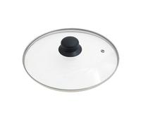 Couvercle en verre pour poêle de 24 cm, avec design transparent, résistant à la chaleur et facile à nettoyer, idéal pour cuisiner avec contrôle.