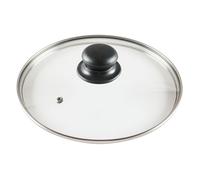 Couvercle en verre - VILDE - 22 cm - Résistant à la chaleur - Compatible lave-vaisselle - Bordure en acier inoxydable