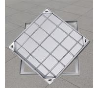 Couvercle encastré en acier inoxydable 304 8 cm pour une sécurité cachée, des passerelles et des autoroutes. Dimensions : 50 x 45 cm