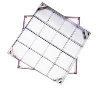 Couvercle et cadre de regard invisibles en acier inoxydable, couvercle de regard en carrelage encastré, matériau en acier inoxydable, adapté aux cours(23.6x1.9in,201)