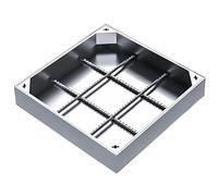 Couvercle et cadre de regard invisibles en acier inoxydable, couvercle et base de fosse septique carrés encastrés en acier inoxydable, adaptés aux patios(201,23.6inx23.6x1.9in)