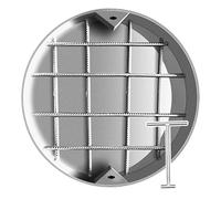 Couvercle et Cadre de Regard Rond, Couvercle de Fosse septique encastré Invisible, Couvercle de Chambre d'inspection renforcé en Acier Inoxydable avec Crochet de Levage (diamètre 8
