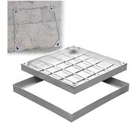 Couvercle et cadre de trou d'égout encastrés, couvercle de drainage souterrain renforcé avec design invisible pour l'inspection des égouts et les parkings et les eaux usées du sous-sol