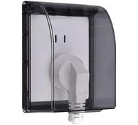 Couvercle étanche de type 86 pour boîte anti-éclaboussures pour salle de bain, cuisine, interrupteur mural, protection IP54, boîtier transparent (noir)