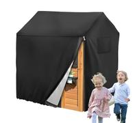 Couvercle étanche pour Playhouse, couverture de cottage de jardin - Couverture de protection noire pour Playhouse - Protection solaire à l'épreuve des poussières, fournitures multifonctionnelles en pl