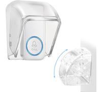 Couvercle Étanche Transparente Pour Bouton De Sonnette, Flip Top Housse De Protection Sonnette Sans Fil, Protection Sonnette Exterieur Pluie, Contrôle D'accès De Porte Étanche (9,7x6,4x6,4 Cm)