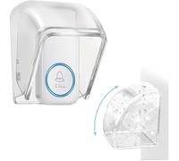 Couvercle Étanche Transparente pour Bouton de Sonnette,Flip Top Housse de Protection Sonnette sans Fil,Protection (9,7x6,4x6,4 cm)