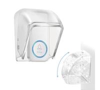 Couvercle Étanche Transparente pour Bouton de Sonnette, Flip Top Housse de Protection Sonnette sans Fil, Protection Sonnette Exterieur Pluie, Contrôle D'accès de Porte Étanche (9,7x6,4x6,4 cm)