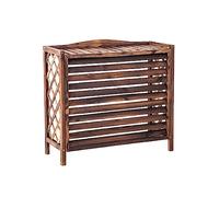 Couvercle Extérieur de Climatiseur à Persiennes, Support de Fleurs en Bois Massif pour Extérieur, écran de Clôture Décoratif, Design de Grille Latérale (Size : 105x43x94cm(41x17x37inch))