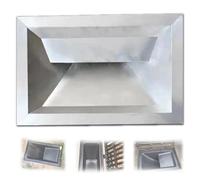 Couvercle Fosse Septique Encastrés, Couvercle de Regard Carrés et Rectangulaires en Acier Inoxydable pour Bloquer Les Débris, Regard Eau Pluviale pour Jardin, Pelouse, Trottoir(50x50cm/20x20in)