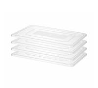Couvercle Gastro GN 1/1 Polypropylène Transparent - Lot de 4 - Couvercle Gastronorme Professionnel avec Graduations - Empilable - Cuisine CHR, Stockage Alimentaire - ArredoChef