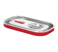 Hendi Couvercle GN 1/4 Kitchen Line – Inox, bord en silicone, valve de vide, 265x162mm