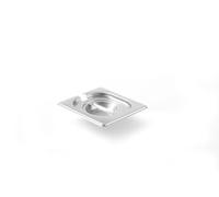 HENDI Couvercle Gastronorm GN 1/6 avec encoche pour louche, Kitchen Line, résistance thermique -40 °C à 250 °C, 176x162mm, épaisseur 0,7mm, acier inoxydable