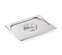 Couvercle GN avec évidement pour poignée 1/2 GN Core, Acier au chrome-nickel