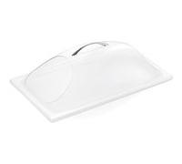 WAS Germany – Couvercle GN 1/1 en polycarbonate WAS 9911 001, découpe latérale, Hauteur 13 cm