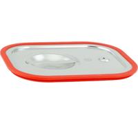Couvercle GN Gastronorm 1/2 avec bord en silicone en acier inoxydable GVK ECO