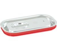 Couvercle GN Gastronorm 1/4 avec anneau silicone en acier inoxydable GVK ECO