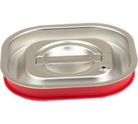 Couvercle GN Gastronorm 1/6 avec anneau en silicone en acier inoxydable GVK ECO