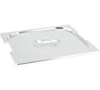 Couvercle GN Gastronorm 2/3 avec évidement pour poignée tombante en acier inoxydable GVK ECO