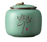 Couvercle Hermétique Boîte à thé en argile violette de haute qualité avec couvercle hermétique, idéale for le stockage du café, du thé, du sucre et des bonbons. pour Alimentaires Café(Green,Grand)