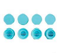 Couvercle hermétique pour ketchup et condiments liquides avec construction double matériau combinant corps en plastique et anneau d'étanchéité flexible pour plus de durabilité (bleu lac)