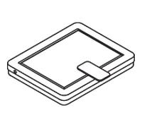 couvercle Hewi 805.05.E0398 avec Cadres , pour poubelle hygiénique 805.05.200, blanc signal