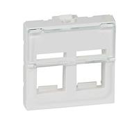 Couvercle Informatica pour 2 connecteurs Keystone Legrand 078610 Mosaic blanc