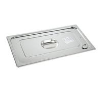 Couvercle inox AISI 304 Etanche avec poignée GN 1/1 - Gastroland