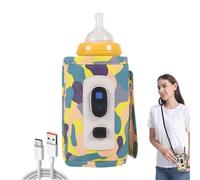 Couvercle isolant pour bouteille de lait, chauffe-bouteille de lait, chauffe-biberon numérique portable USB - 5 vitesses Keeper de chaleur Sac de bouteille de nuit pour les voyages et les