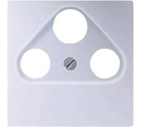 Couvercle Jung A561PLSATAL - pour prise TV satellite, fixation à vis, aluminium