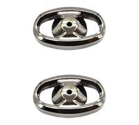 Couvercle latéral en métal pour Daiwa pour moulinets de la série LT y compris Fuego, pour REGAL, Revros, Legalis, Luvias, Alphas, Tatula, pour ZILLION, gris 18,5 x 11,1 mm (2 pièces)