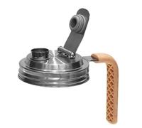 Couvercle Mason en acier inoxydable - Bouche large, couvercle de bac étanche, taille 14 x 12 cm | Fraîcheur longue durée et couvercle de maçonnerie réutilisable pour café, thé glacé, lait, sirop
